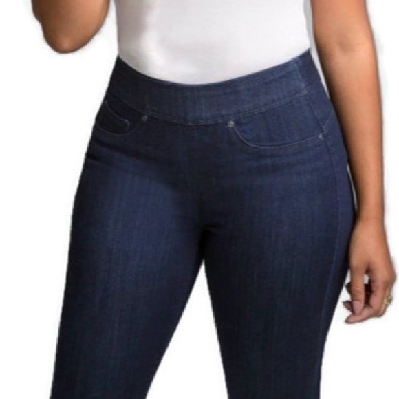 CURVES 360 By NYDJ Sculpt Pull-On Denim Women's Legging - Picture 3 of 15